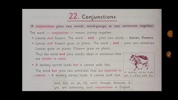class 3 Chapter 22 Conjunctions