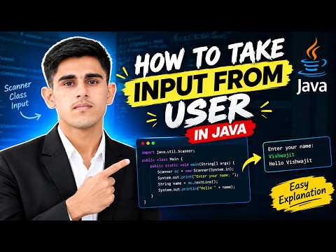 How to take INPUT from USER in Java | Easy explanation with Practical Programming | @bcawalacoder01