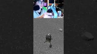 ROUGH moon landing with joystick #kerbalspaceprogram #space #spacecraft