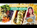 5 MINUTE LAZY KOREAN VEGAN RECIPES / Easy Korean Recipes