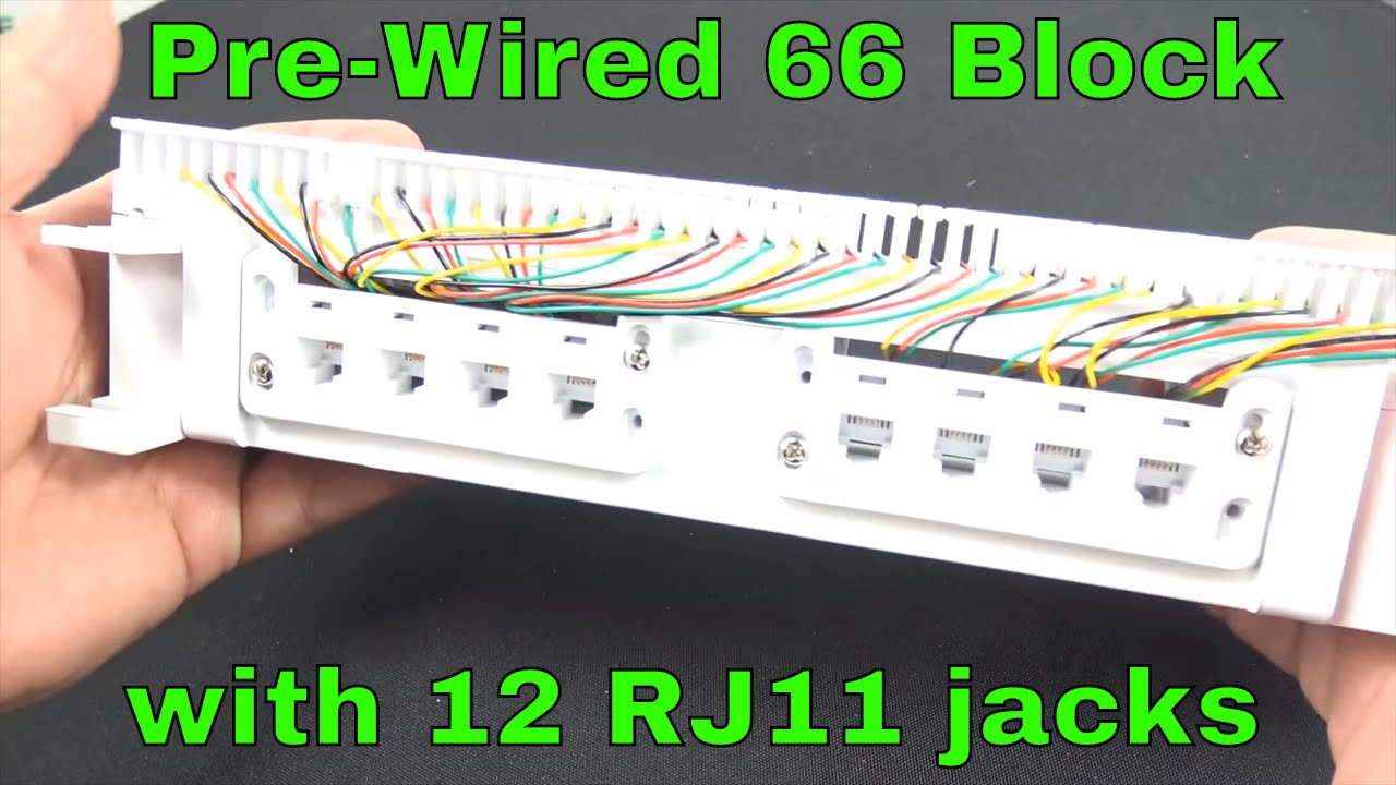 Pre Wired 66 Block With 12 X 2 Pair Rj11 Jacks