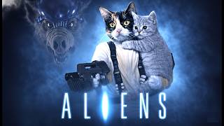 Aliens 😼👽 James Cameron's adaptation with aliens from Melmac (the planet of Alf) vs cats