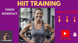 15 Min Fat Burning HIIT Workout - Full body Cardio, No Equipment