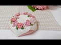[프랑스자수 ENG SUB] 벚꽃 입체 자수 비스꼬뉘 핀쿠션 Cherry blossom embroidery pincushion/Free pattern