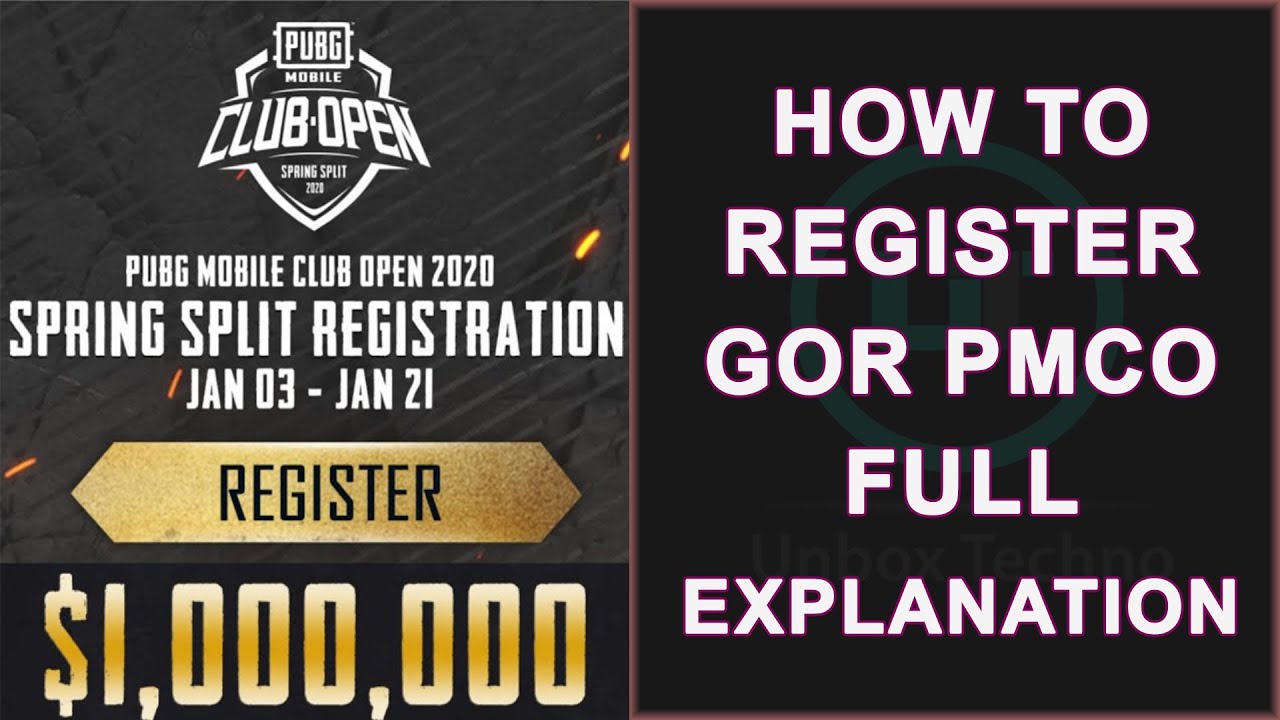 How To Register For PMCO !!PUBG!!