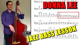 Walking Jazz Standards - Donna Lee Double Bass Lesson