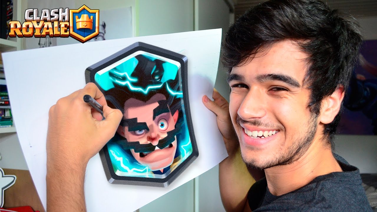 DESENHEI O MAGO ELÉTRICO, NOVA CARTA LENDÁRIA DO CLASH ROYALE! dicas infaliveis para enlouquecer um homem