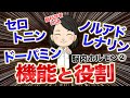 セロトニン・ドーパミン・ノルアドレナリンの役割と機能について｜脳内ホルモン②