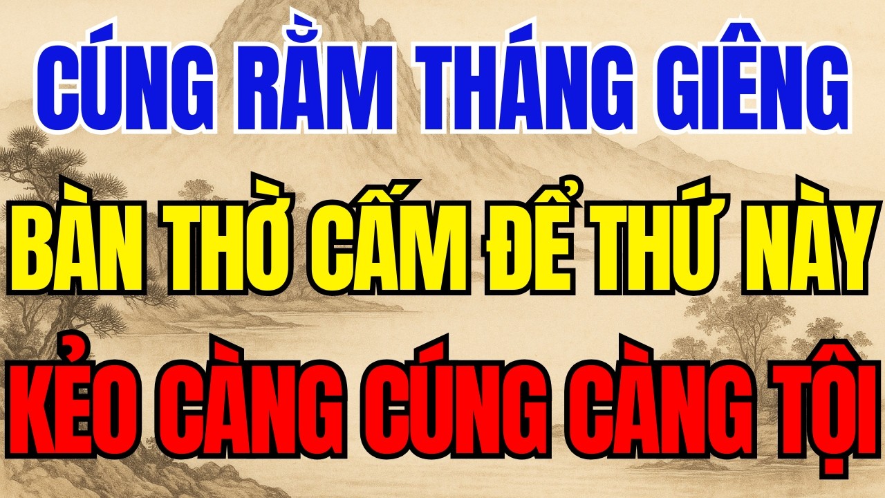 Cúng RẰM THÁNG GIÊNG, Cấm Để THỨ Này Lên Bàn Thờ Kẻo Thần Linh Phật Ý, Càng Cúng Càng Mang Tội!