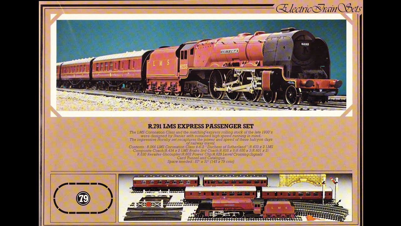 Classic Hornby Train Sets No 7 R791 LMS Express Passenger Set 1979 Running