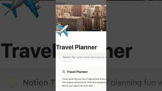 Use Notion to plan #travel #shorts screenshot 2