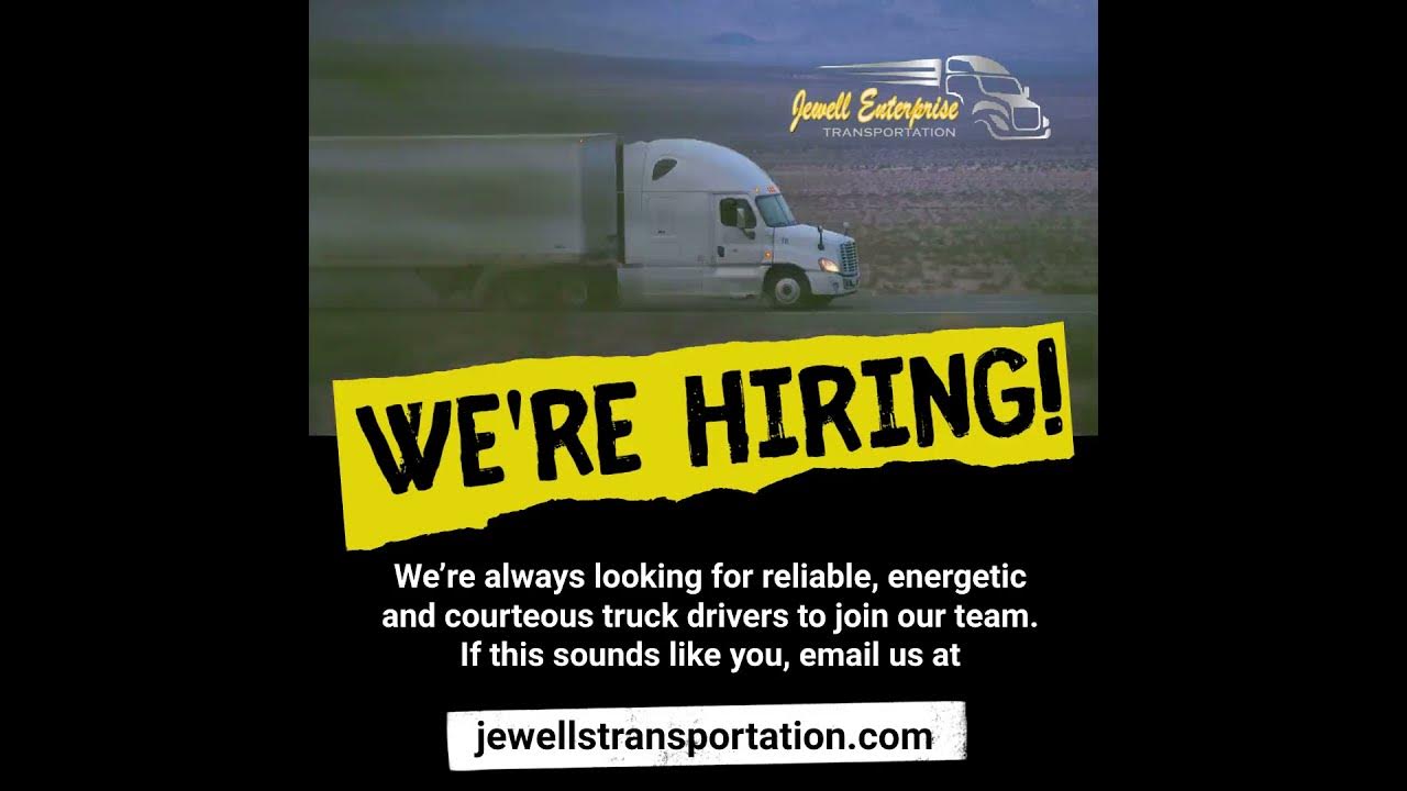 We're HIRING Drivers Jewell Transportation Fresno Ca YouTube