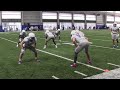 Linebacker drills spring football