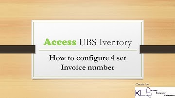 Access UBS Inventory Tutorial – How to Configure 4 Sets of Invoice Numbers (Step-by-Step Guide)