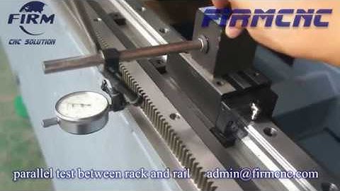 parallel test between rack and guide rail