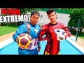 IRON MAN VS CAPITÁN AMÉRICA RETO EXTREMO DE FÚTBOL !! Makiman