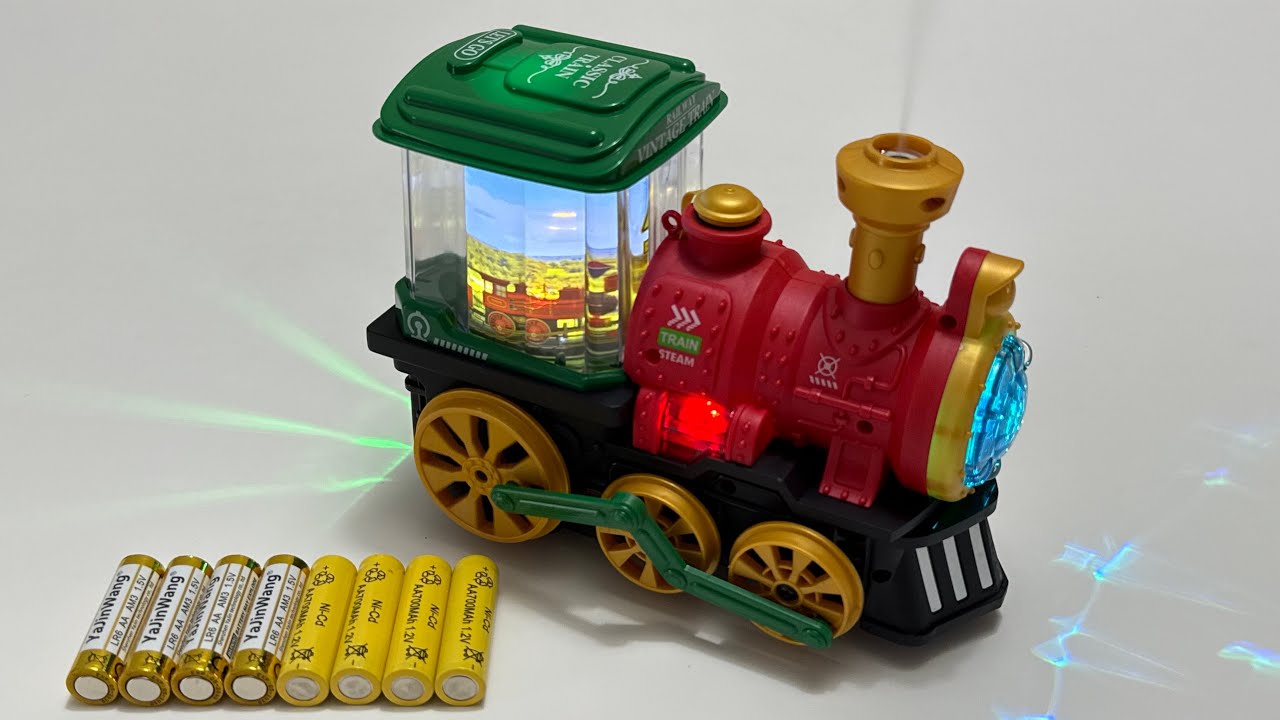 Unboxing Electric Classic Spray Train, Monster Mini RC Car, City Police School Bus, RC Racing Car