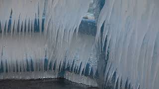 Polar Vortex Creates Icicle Barrier on Lake Michigan Pier