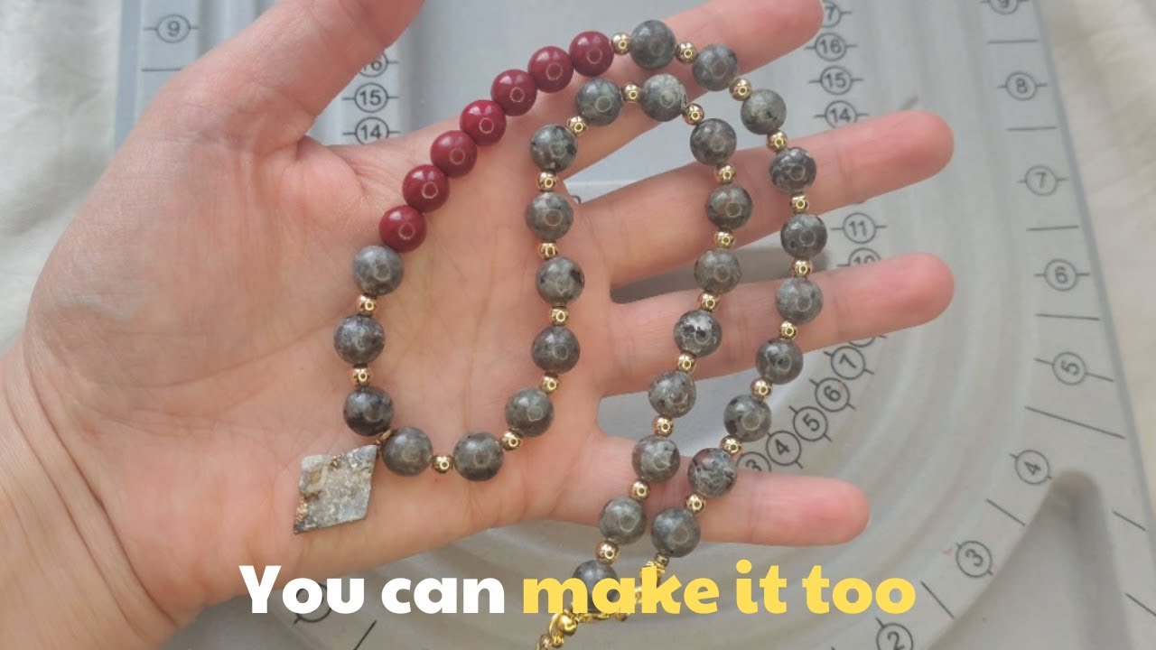 How to Make a Coral and Fire Stone Bracelet | DIY Natural Gemstone Jewelry