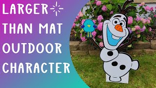 Larger than mat Cricut project with Vinyl and corrugated plastic for outdoor use waterproof