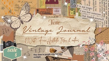 Free!🦋 Aesthetic Vintage Journal themed intros w/ matching outros *clear/no text w/ examples✨