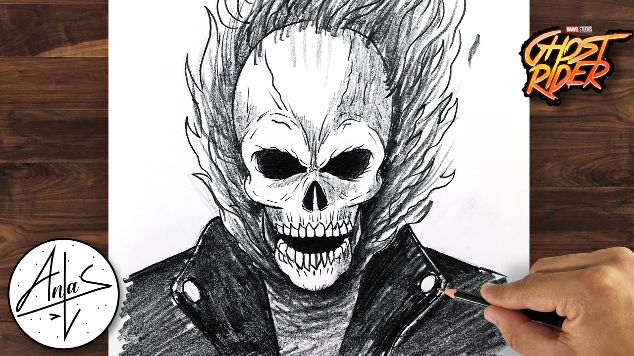 3d drawing ghost rider public domain image - FreeIMG