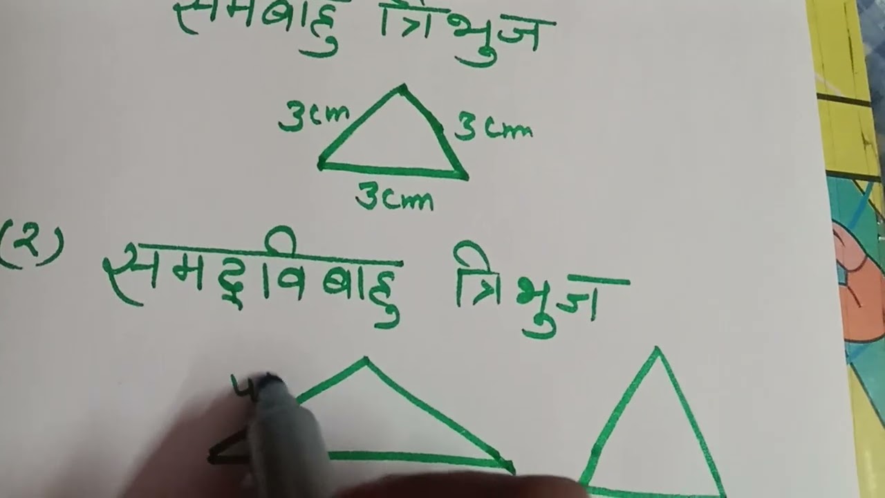 भुजाओं के आधार पर त्रिभुज का वर्गीकरण