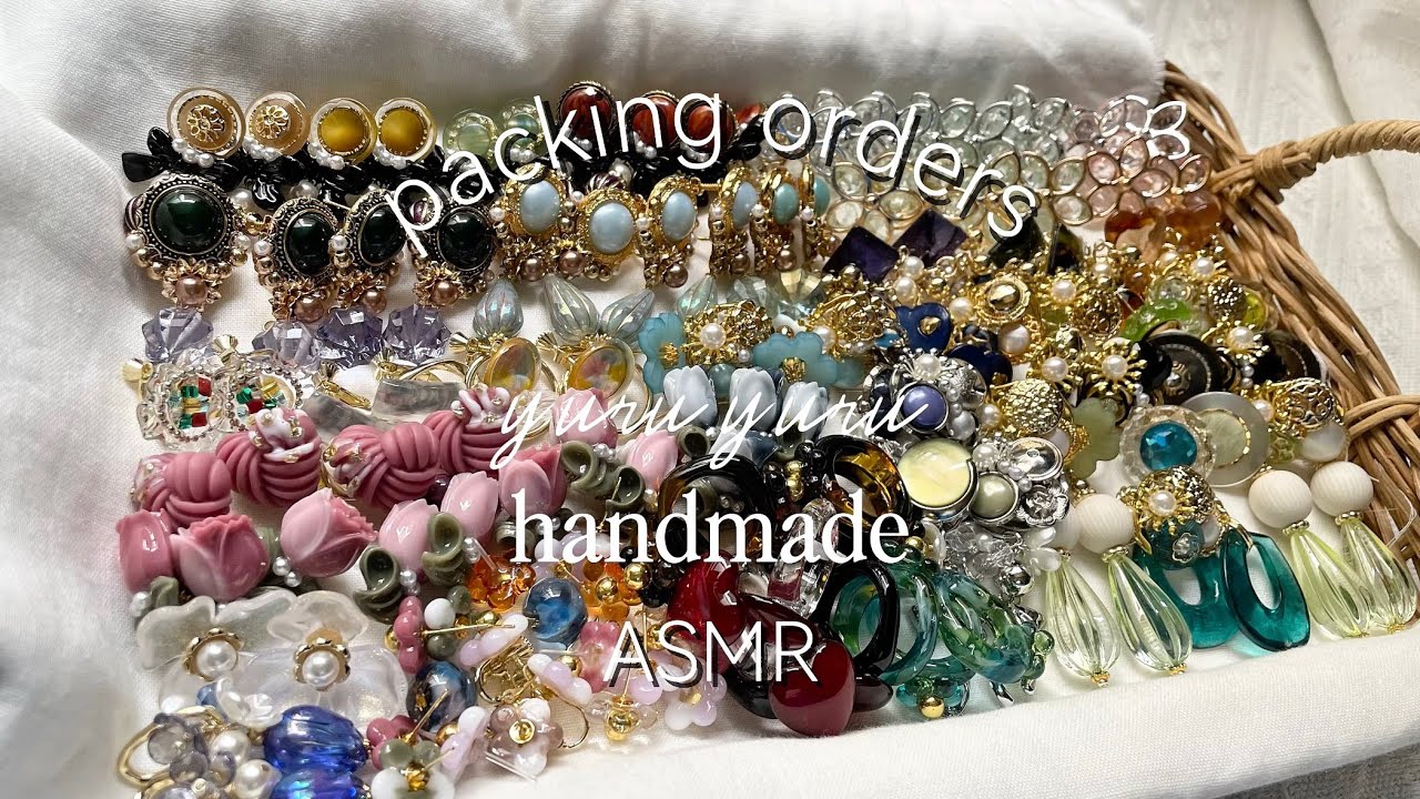 【梱包動画】大量梱包70minutes🌸様々なテーマでコラージュ✨🎀#睡眠用 #作業用 #ハンドメイド #asmr #handmade #smallbusiness #jewelry