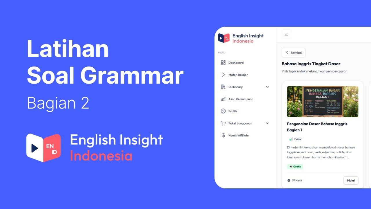 Latihan Cara Menjawab Soal Bahasa Inggris - Bagian 2