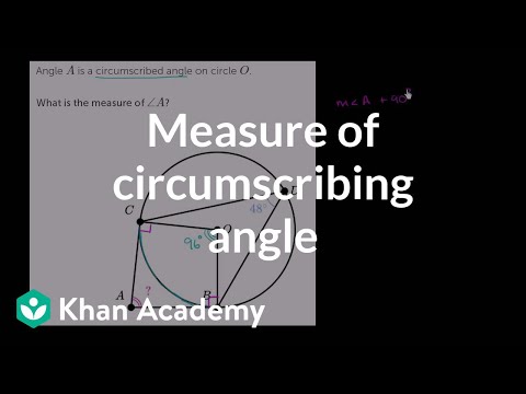 Measure of circumscribed angle | Circles | Geometry | Khan Academy