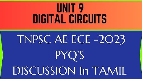 TNPSC AE ECE PYQ