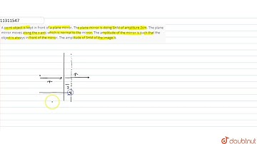 A point object is kept in front of a plane mirror. The plane mirror is doing SHM of ampliture 2c...
