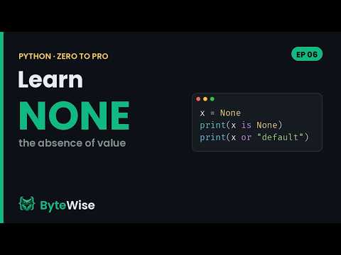 Python None Explained (What It Really Means) | Zero to Pro #6