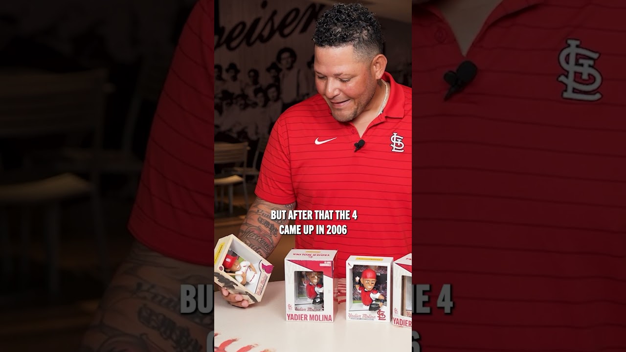 Yadier Molina Unboxes FOUR Molina Bobbleheads | Cardinals - YouTube