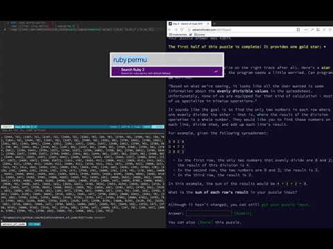 Advent of Code 2017 - Day 2 - Ruby