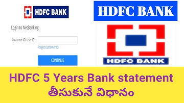 #AVNCONCEPTS || How to download 5 years hdfc Bank statement || hdfc bank statement || Telugu 2023 ||