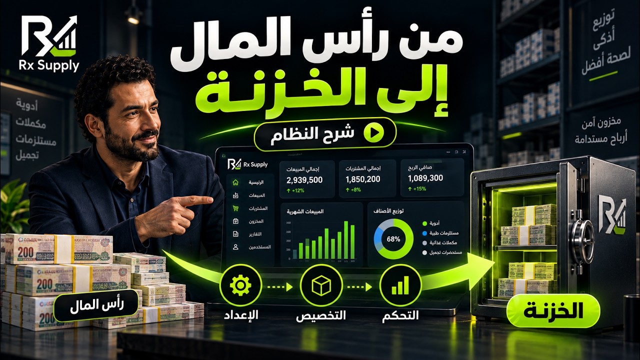 إضافة رأس المال وتخصيصه للخزنة في RxSupply | شرح النظام خطوة بخطوة