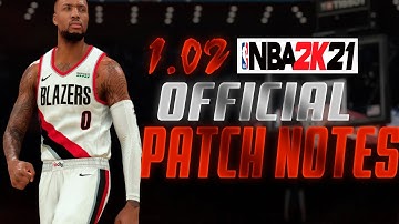 OFFICIAL NBA2K21 1.02 PATCH NOTES / FADING PATCHED? / NEW FEATURES!