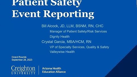 Event Reporting, Patient Safety, and Risk