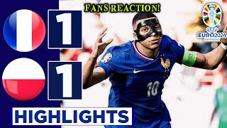 France - Poland 1-1 | HIGHLIGHTS | Euro 2024