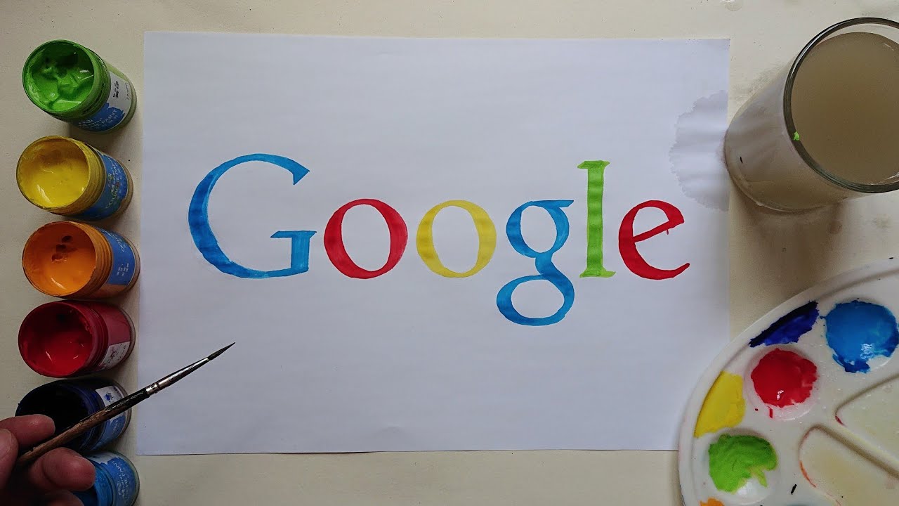 cómo dibujar el logotipo de google/how to draw google logo - YouTube