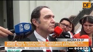 Ahora en DF: Hernán Larraín califica de “grave” contienda de competencia entre la Suprema y el TC