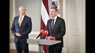 13.09.2023. Valsts prezidenta E. Rinkēviča un Ministru prezidenta K. Kariņa preses konference