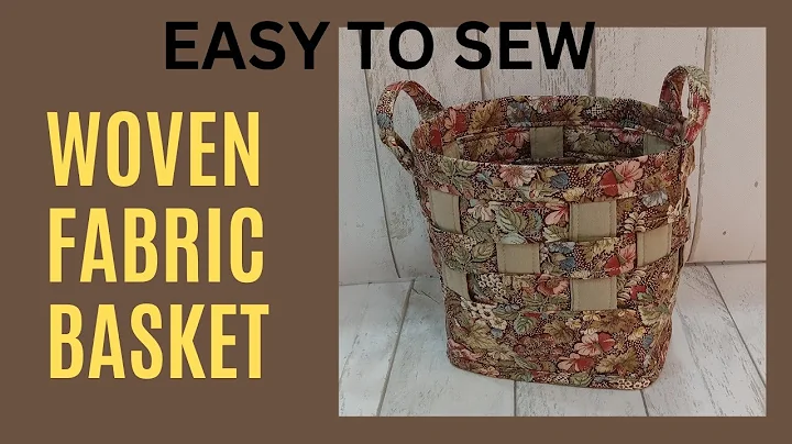Easy to Sew Woven Fabric Basket with Handles Weave a Fabric Storage Tote