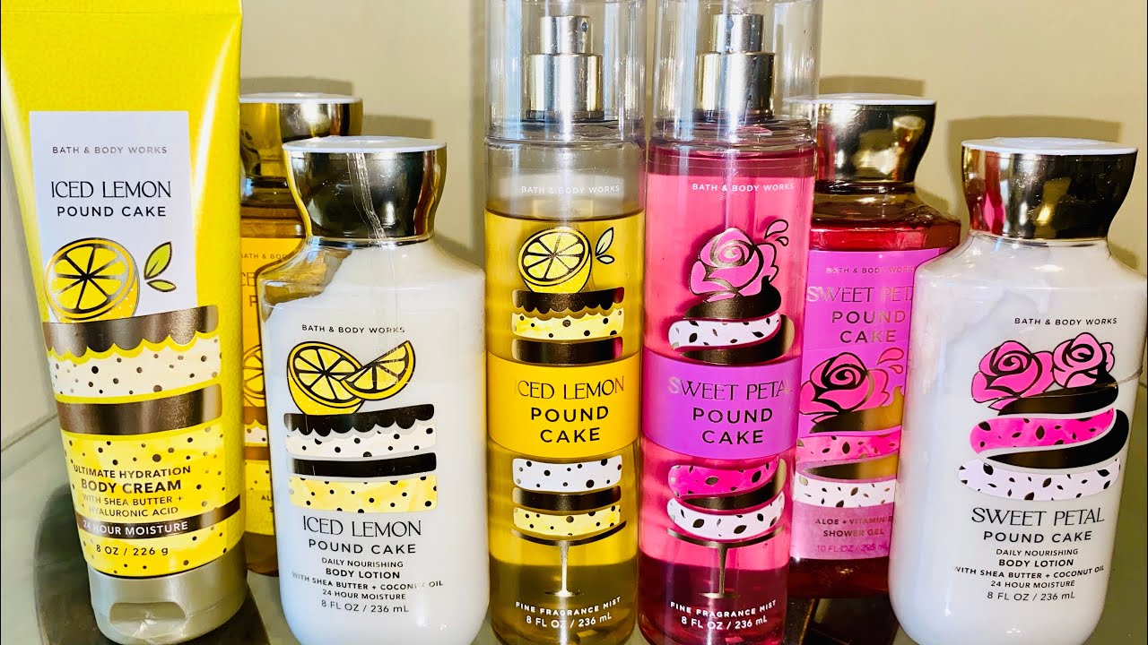 Bath and Body Works ICED LEMON POUND CAKE 🍋🧁 + SWEET PETAL POUND CAKE Review🌹 YouTube