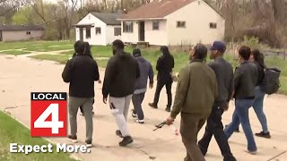 Detroit neighbors demand action on blight city responds with Brightmoor community walk