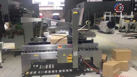 Stainless steel automatic carton box flip top fold tape sealing machine box sealing equipment