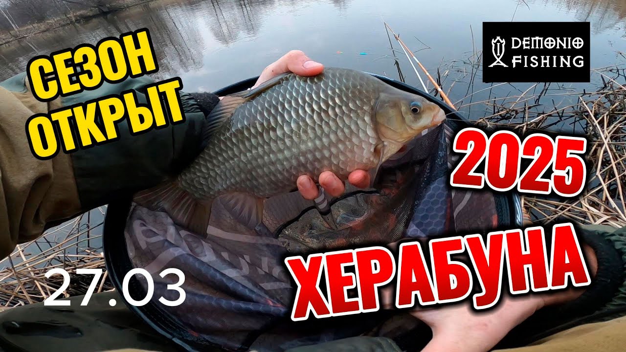 Херабуна. Открытие сезона 27.03.2025. Рыбалка с поплавком в заводе речки на китайское тесто.