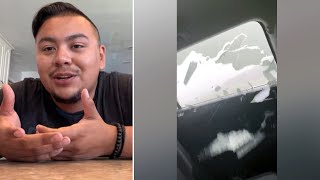 Shock And Awe Motorist Trapped In Alberta Hailstorm