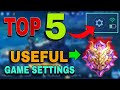 5 best game settings in mobile legends that is useful to win a game